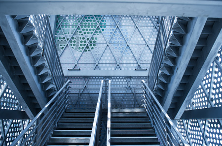 View of stairs in modern houseのeditorial素材