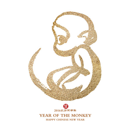 2016 Chinese Lunar New Year of the Monkeyの写真素材
