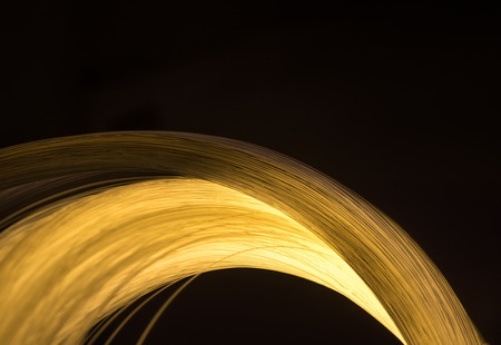 optical fibres dinamic flying from deep on technology backgroundの写真素材