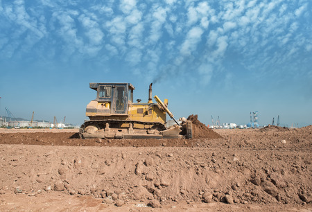 bulldozer on a building site
