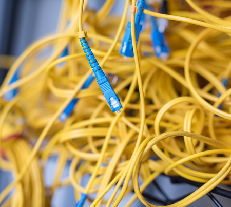 fiber optical network cableの写真素材
