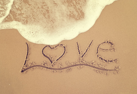 Love in the sandの写真素材