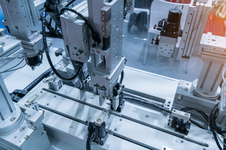 robotic hand machine tool at industrial manufacture factory