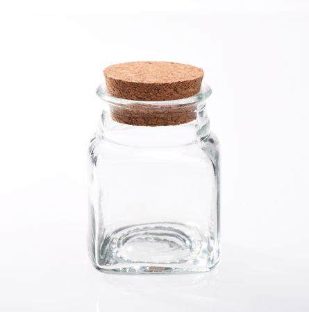 glass bottles isolated on whiteの写真素材