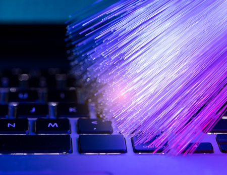 fiber optical network cableの写真素材