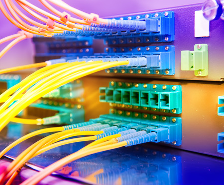 Optical Fiber communication Distribution pointの写真素材