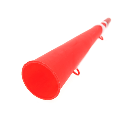 Football soccer triple fan trumpetの写真素材