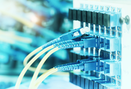 optical fibre information technology equipment in data center