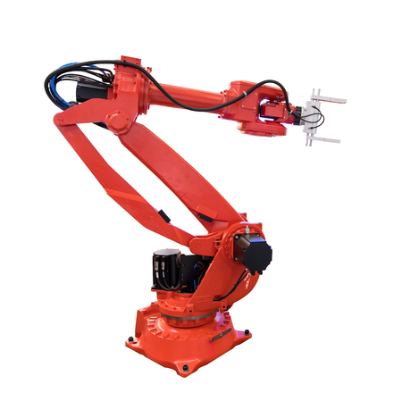 robotic arm for industry isolated on white