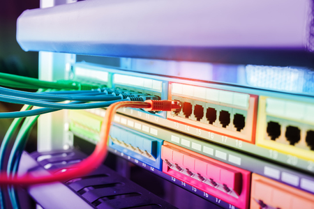 Cables Connected to Internet Switch.