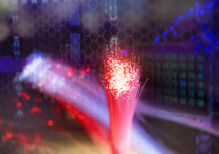 fiber optic cablesの写真素材