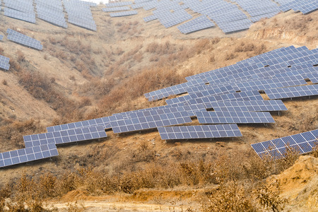Solar energy modern electric power production technology renewable energy concept