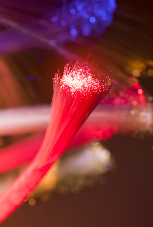 fiber optical network cableの写真素材