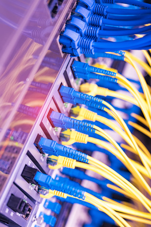 optical fibre information technology equipment in data center