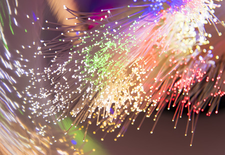 fiber optical network cableの写真素材