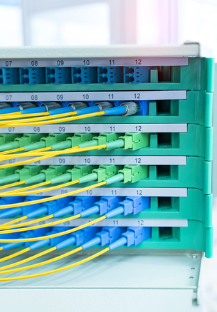 Fiber optic cablel connect to communication distribution point