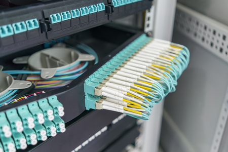Fiber optic cable connect to communication distribution point
