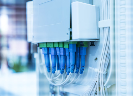 Fiber optic cablel connect to communication Distribution point