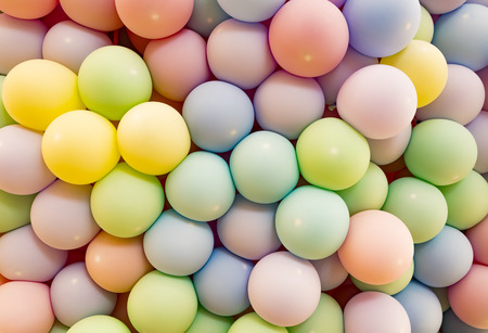 Background of a set of colored balloonsの写真素材