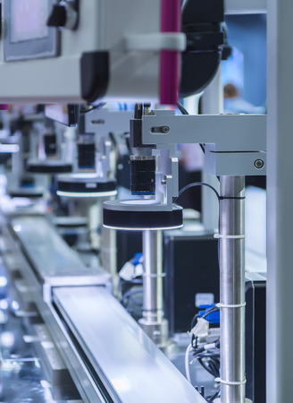 smart robot in manufacturing industry for industry 4.0 and technology concept. Robotic vision sensor camera system in intellegence factoryの写真素材