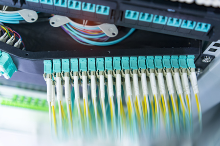 Fiber optic cablel connect to communication Distribution point
