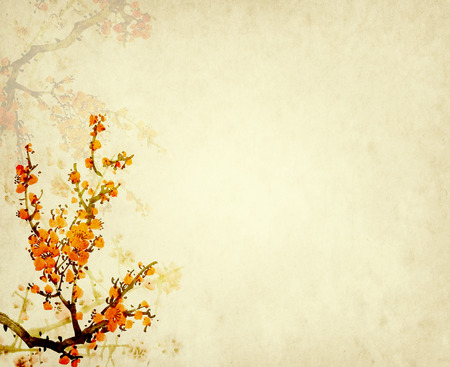 Chinese painting of plum blossomの写真素材