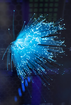 fiber optical network cableの写真素材