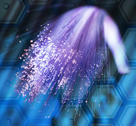 fiber optical network cableの写真素材