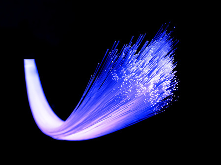 fiber optic showing data or internet communication concept