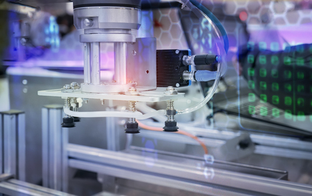 automatic machine tool in industrial manufacture factory,Smart factory industry 4.0 concept.の写真素材