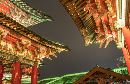 teng wang pavilion in nan chang jiang xi province China at night
