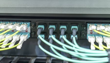 Fiber optic cablel connect to communication Distribution point