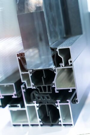 Aluminum profile for window, door, bathroom boxの写真素材