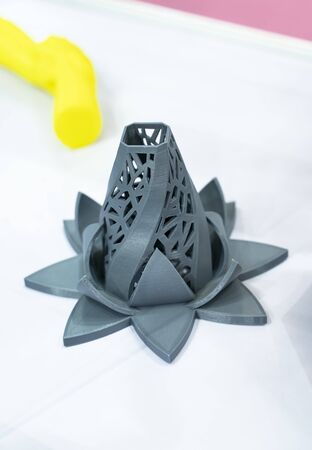 3d printer close-up. Progressive modern additive technology 4.0 industrial revolution