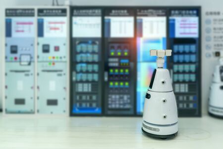 robot of cctv security surveillance camera in a server roomの写真素材