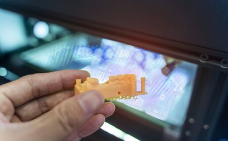 3d printer from a photopolymer material.の写真素材