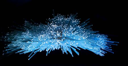 fiber optics network cable for ultra fast internet communicationsの写真素材