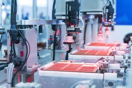 Robotic vision sensor camera system in intellegence factory,manufacturing industry for industry 4.0...