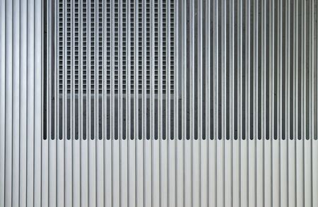 White Corrugated metal texture surface in the vertical line background or texture