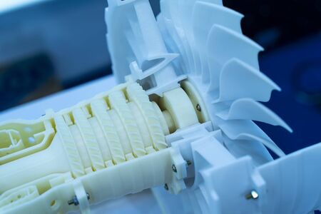 Printing 3D printer jet engine printed model plastic
