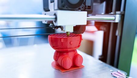 3D printer or additive manufacturing and robotic automation technology.の写真素材