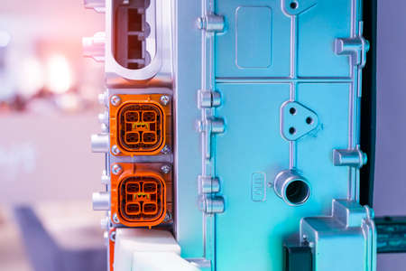 electric system of eco car front engine Automotive part concept