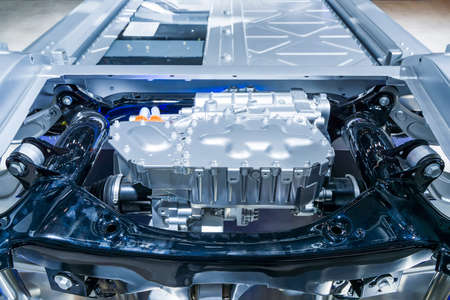 electric system of eco car engine, Automotive part concept.の写真素材