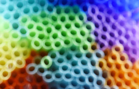 blur colorful plastic drinking straws, close up as backgroundの写真素材