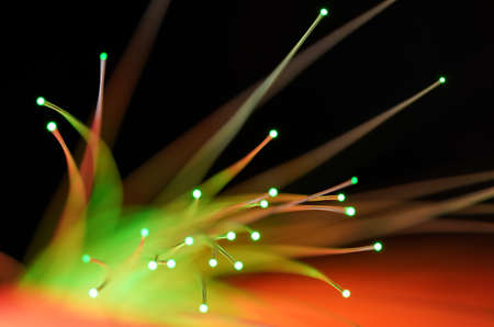 fiber optical network cableの写真素材