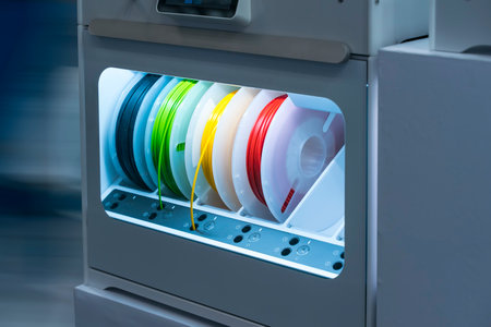 3D printing filaments,Progressive modern additive technologyの写真素材
