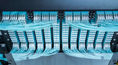 Fiber optic cable connect to communication Distribution point