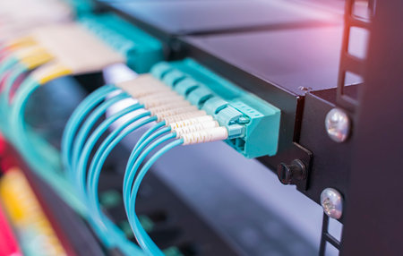 Fiber optic cable connect to communication Distribution point
