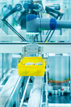 Conveyor product line for packing unit of high technology and automatic food packing machine for industrialの写真素材