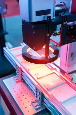 vision sensor camera system in intellegence factory,manufacturing industry for industry 4.0 and technology conceptの写真素材